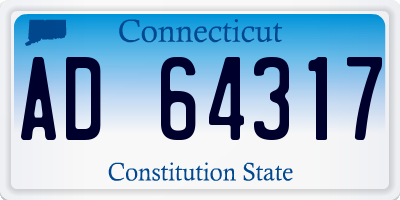 CT license plate AD64317