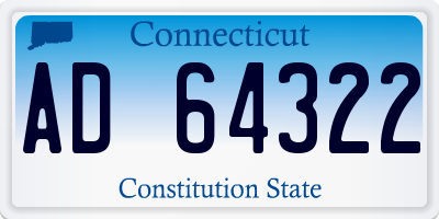 CT license plate AD64322
