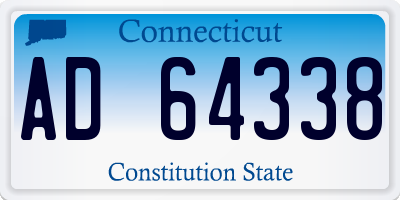 CT license plate AD64338