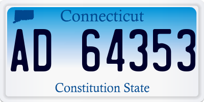 CT license plate AD64353