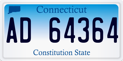 CT license plate AD64364