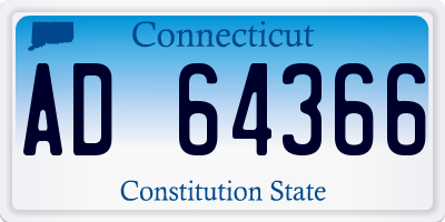 CT license plate AD64366