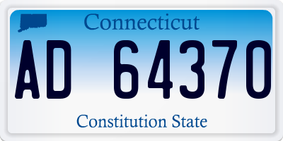 CT license plate AD64370