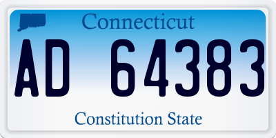 CT license plate AD64383