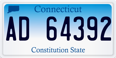 CT license plate AD64392