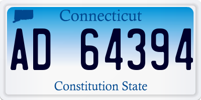 CT license plate AD64394