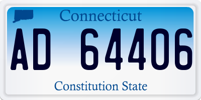 CT license plate AD64406