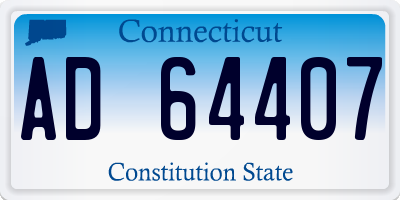 CT license plate AD64407