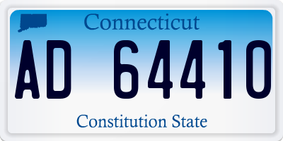 CT license plate AD64410