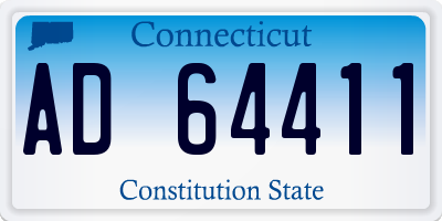 CT license plate AD64411