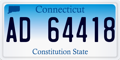 CT license plate AD64418