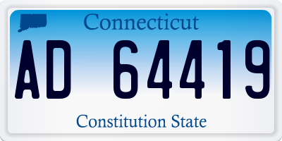 CT license plate AD64419
