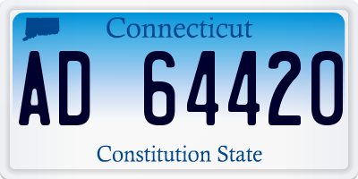 CT license plate AD64420