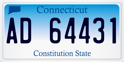CT license plate AD64431