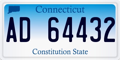 CT license plate AD64432