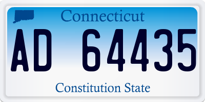 CT license plate AD64435