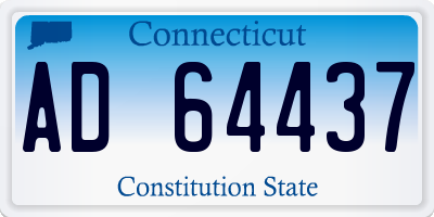CT license plate AD64437