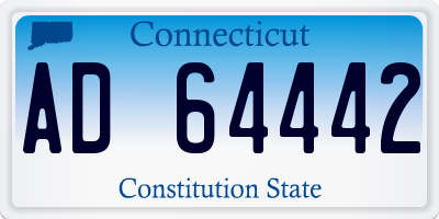 CT license plate AD64442