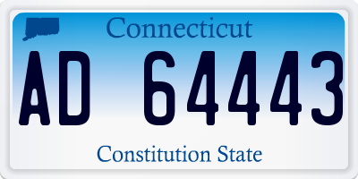 CT license plate AD64443