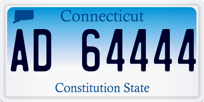 CT license plate AD64444