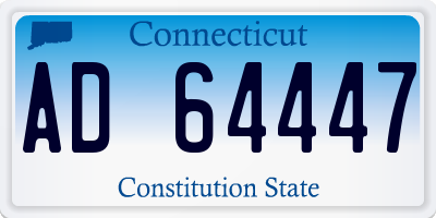CT license plate AD64447