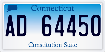 CT license plate AD64450