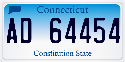 CT license plate AD64454