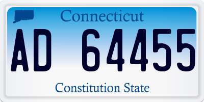 CT license plate AD64455