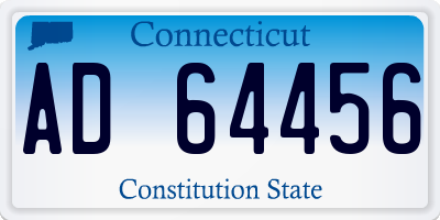 CT license plate AD64456