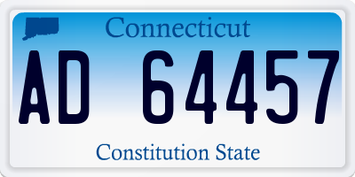 CT license plate AD64457