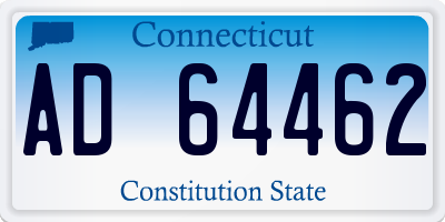 CT license plate AD64462