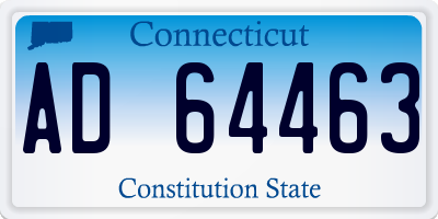 CT license plate AD64463