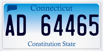 CT license plate AD64465