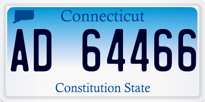 CT license plate AD64466