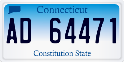 CT license plate AD64471