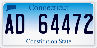 CT license plate AD64472
