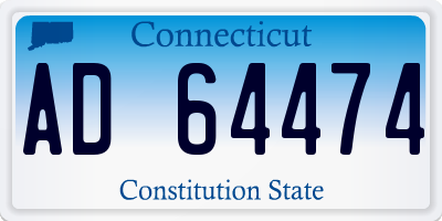 CT license plate AD64474