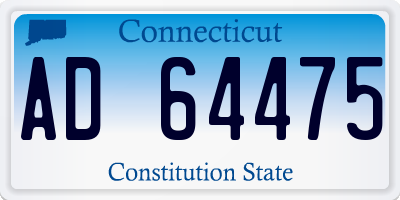 CT license plate AD64475