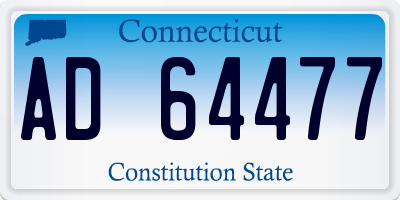 CT license plate AD64477