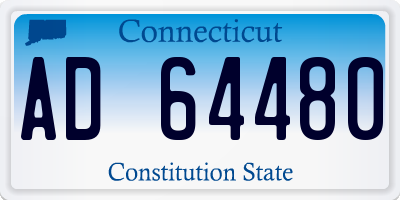 CT license plate AD64480