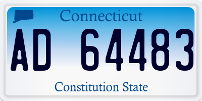 CT license plate AD64483