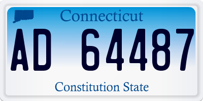 CT license plate AD64487