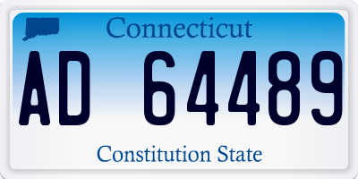 CT license plate AD64489