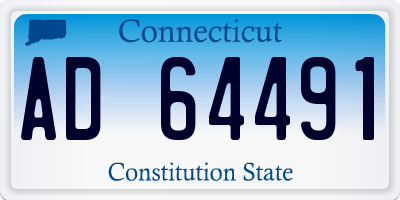 CT license plate AD64491