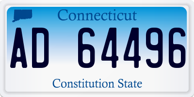 CT license plate AD64496