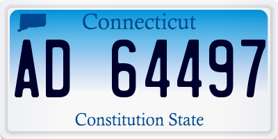CT license plate AD64497