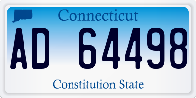 CT license plate AD64498