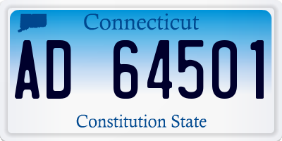 CT license plate AD64501