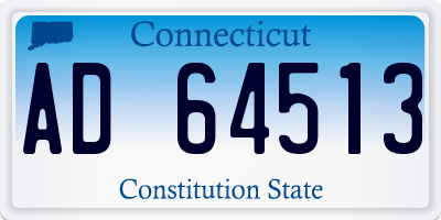 CT license plate AD64513