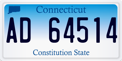 CT license plate AD64514